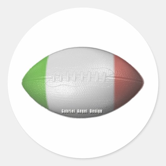 Italiaans Football Ronde Sticker (Voorkant)