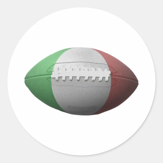 Italiaans Football Ronde Sticker (Voorkant)