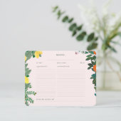 Italiaans Fruit Vrijgezellenfeest Recept Kaart (Staand voorkant)