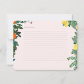 Italiaans Fruit Vrijgezellenfeest Recept Kaart (Achterkant)