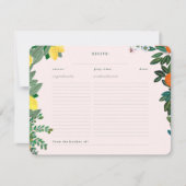 Italiaans Fruit Vrijgezellenfeest Recept Kaart (Voorkant)