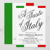 Italiaans Gedept Wedding Brunch | Binnengenote Kaart (Voorkant / Achterkant)