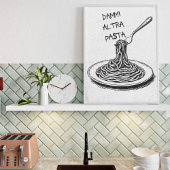 Italiaans Geef me Meer Pasta Trendy Retro Poster