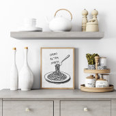 Italiaans Geef me Meer Pasta Trendy Retro Poster