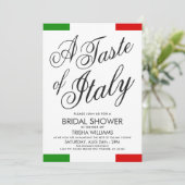 Italiaans Geëigend diner | Vrijgezellenfeest Uitno Kaart (Staand voorkant)