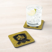 Italiaans geïnspireerd Trinacria en Shield Bier Onderzetter (Rechterzijde)