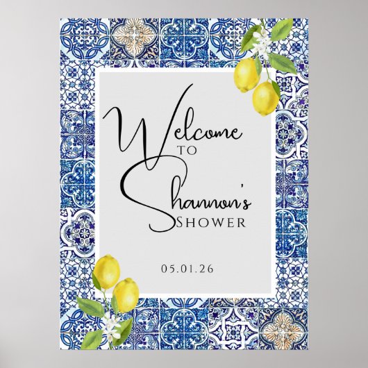 Italiaans geïnspireerde welkomstbord | Elegante do Poster (Voorkant)