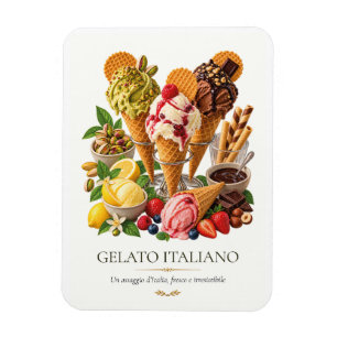 Italiaans Gelato – Klassiek Italiaans Dessert Magneet