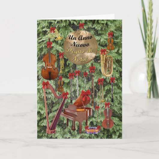 Italiaans Gelukkig Nieuwjaar Feestdagen Kaart (Voorkant)