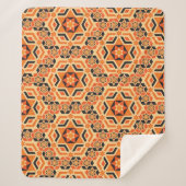 Italiaans geometrisch mozaïekpatroon,  mozaïek. sherpa deken (Voorkant)