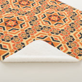 Italiaans geometrisch mozaïekpatroon,  mozaïek. sherpa deken (3/4)