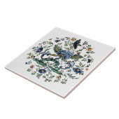 Italiaans geschilderde bloemenprint tegeltje (Zijkant)