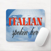 Italiaans gesproken hier troebele aarde muismat (Met muis)