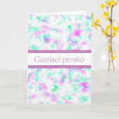 Italiaans Get Well Soon Quarisci Presto Girl kaart (Gele Bloem)