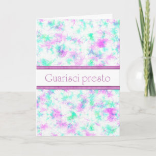 Italiaans Get Well Soon Quarisci Presto Girl kaart