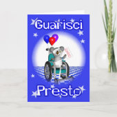 Italiaans Get Well Soon Quarisci Presto Kind kaart (Voorkant)