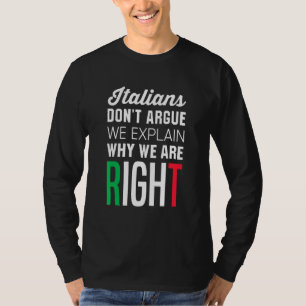Italiaans Gezegde niet schurken T-shirt