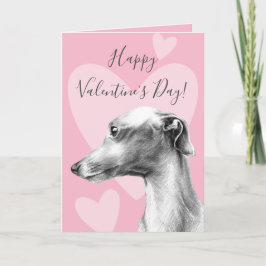 Italiaans Goudhond Roze Valentijnsdag Feestdagen Kaart
