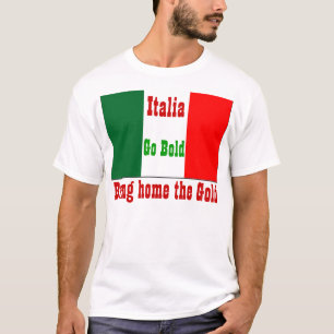 italiaans goudvoetbal t-shirt
