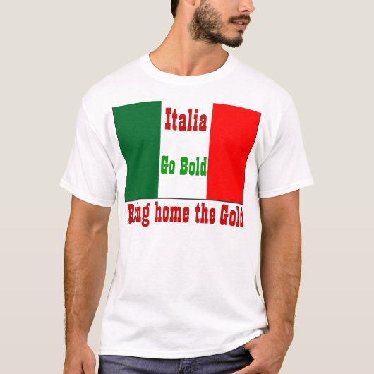 italiaans goudvoetbal t-shirt (Voorkant)