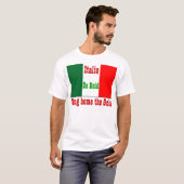 italiaans goudvoetbal t-shirt (Voorkant volledig)