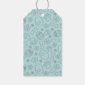 Italiaans grayhound Fawn Dog Cute Easter Bunny Cadeaulabel (Achterkant)