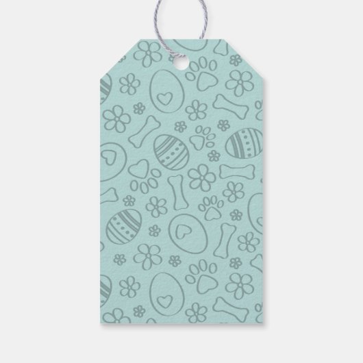 Italiaans grayhound Fawn Dog Cute Easter Bunny Cadeaulabel (Achterkant)