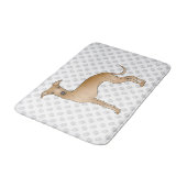 Italiaans grayhounddehond met een paardenpatroon badmat (Gekanteld)