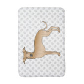 Italiaans grayhounddehond met een paardenpatroon badmat (Voorkant Verticaal)