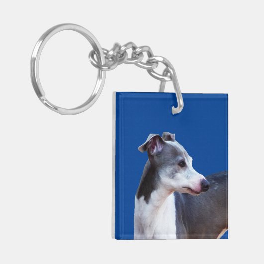 Italiaans Greyhound AL Sleutelhanger (Voorkant Links)