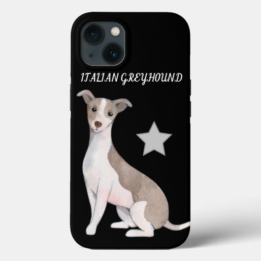 ITALIAANS GREYHOUND APPLE IPHONE 13 HOESJE. Hoesje (Achterkant)