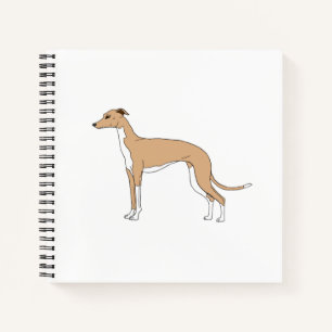 Italiaans Greyhound - Blauw bed Notitieboek