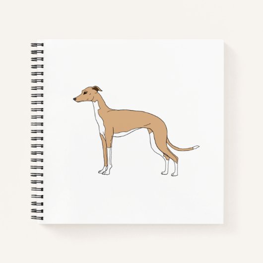 Italiaans Greyhound - Blauw flauw Notitieboek (Voorkant)
