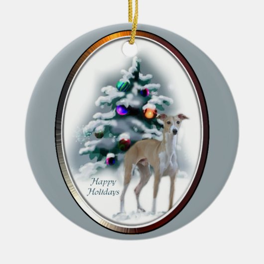 Italiaans Greyhound Christmas Gifts Ornament (Voorkant)
