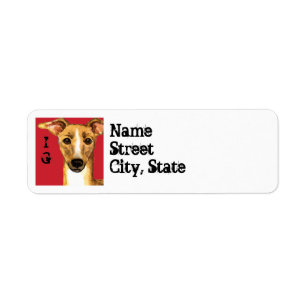 Italiaans Greyhound Color Block Etiket