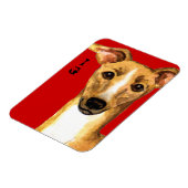 Italiaans Greyhound Color Block Magneet (Linkerzijde)