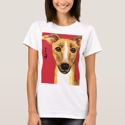 Italiaans Greyhound Color Block T-shirt (Voorkant)