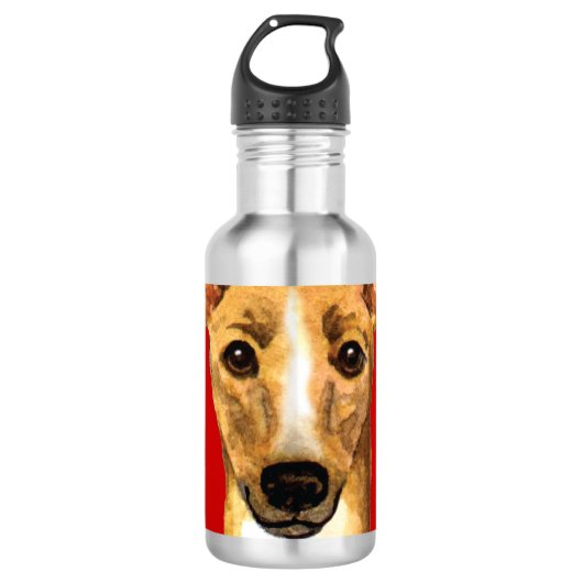 Italiaans Greyhound Color Block Waterfles (Voorkant)
