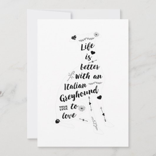 Italiaans Greyhound Design Italiaanse Greyhound Do Aankondiging (Voorkant)