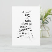 Italiaans Greyhound Design Italiaanse Greyhound Do Aankondiging (Staand voorkant)