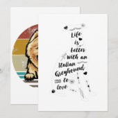 Italiaans Greyhound Design Italiaanse Greyhound Do Aankondiging (Voorkant / Achterkant)