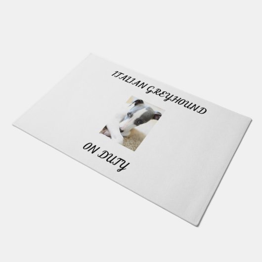 "ITALIAANS GREYHOUND" DEUR MAT. DEURMAT (Schuin)