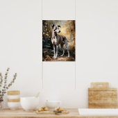 Italiaans Greyhound Dog Art Print Poster (Keuken)