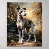 Italiaans Greyhound Dog Art Print Poster (Voorkant)