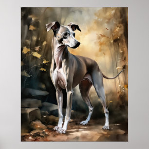 Italiaans Greyhound Dog Art Print Poster