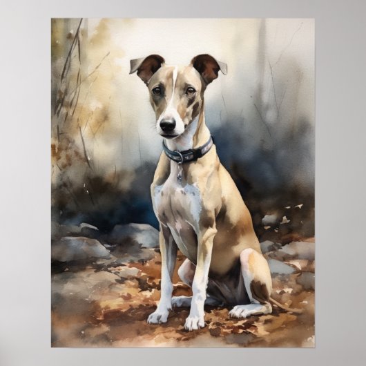 Italiaans Greyhound Dog Art Print Poster (Voorkant)