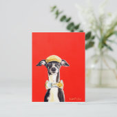 Italiaans Greyhound Dog Briefkaart - Harry (Staand voorkant)