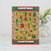 Italiaans Greyhound Dog Counterdown met Kerstmis A Feestdagenkaart (Staand voorkant)