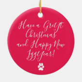 Italiaans Greyhound Dog elegant silhouette en hart Keramisch Ornament (Achterkant)