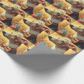 Italiaans Greyhound Dog Painting Cadeaupapier (Hoek)